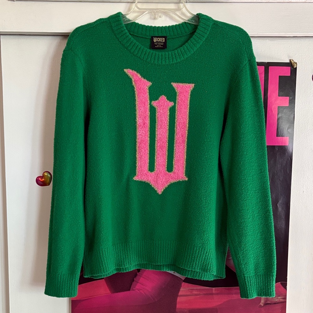 Paul Tazewell Wicked W Pink and Green Sweater